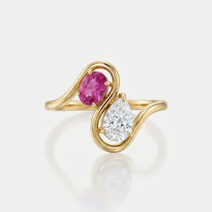 Juliet Toi Et Moi Birthstone Ring